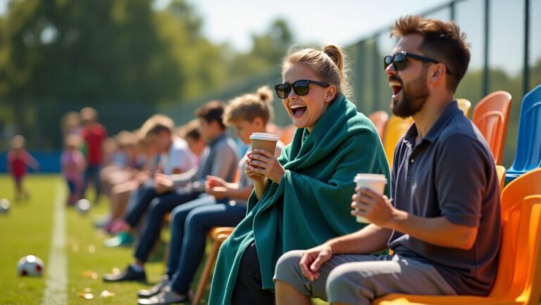 Chaotic youth sports sideline
