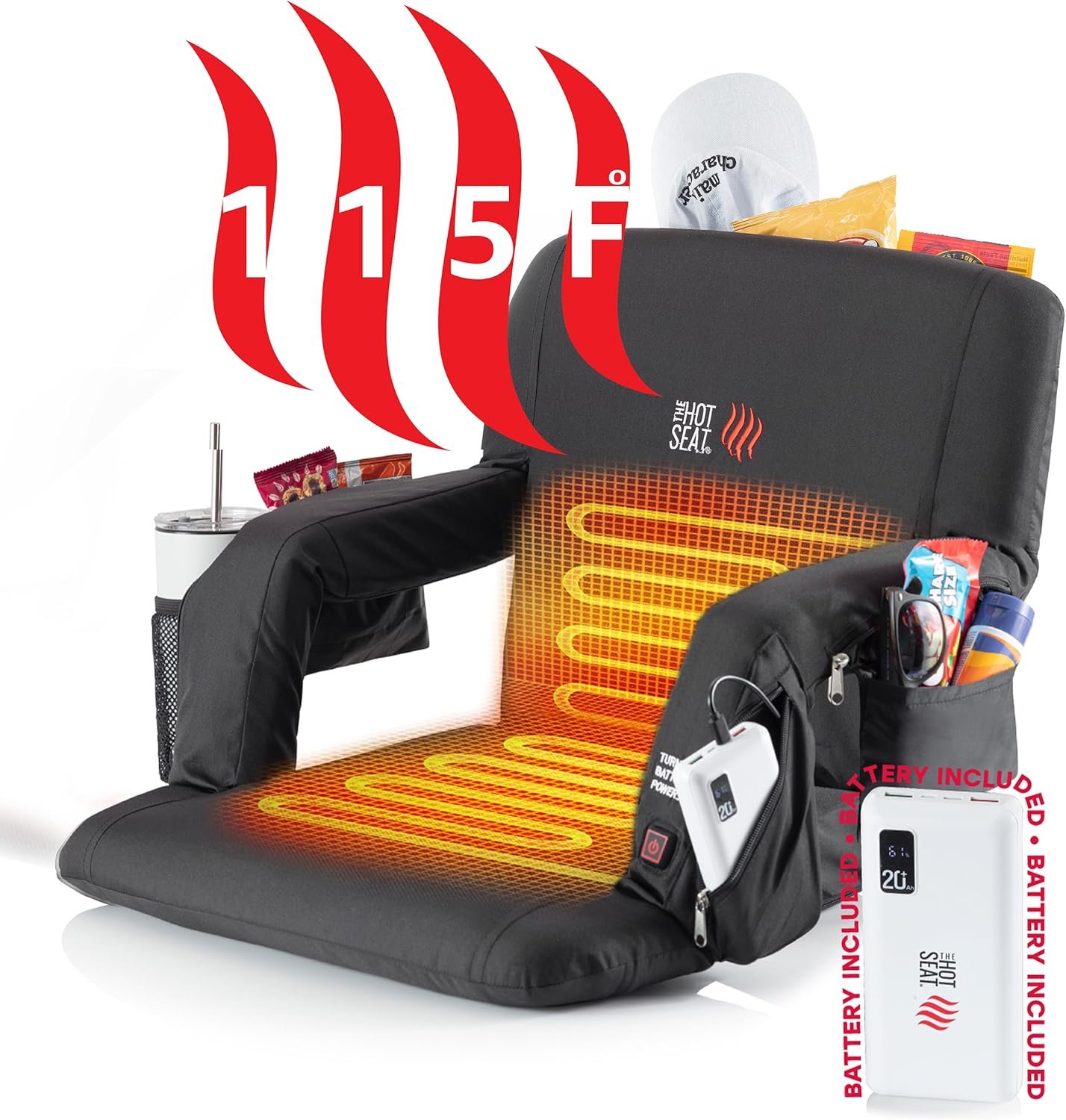 POP Heated Stadium Seat | Sideline Legends