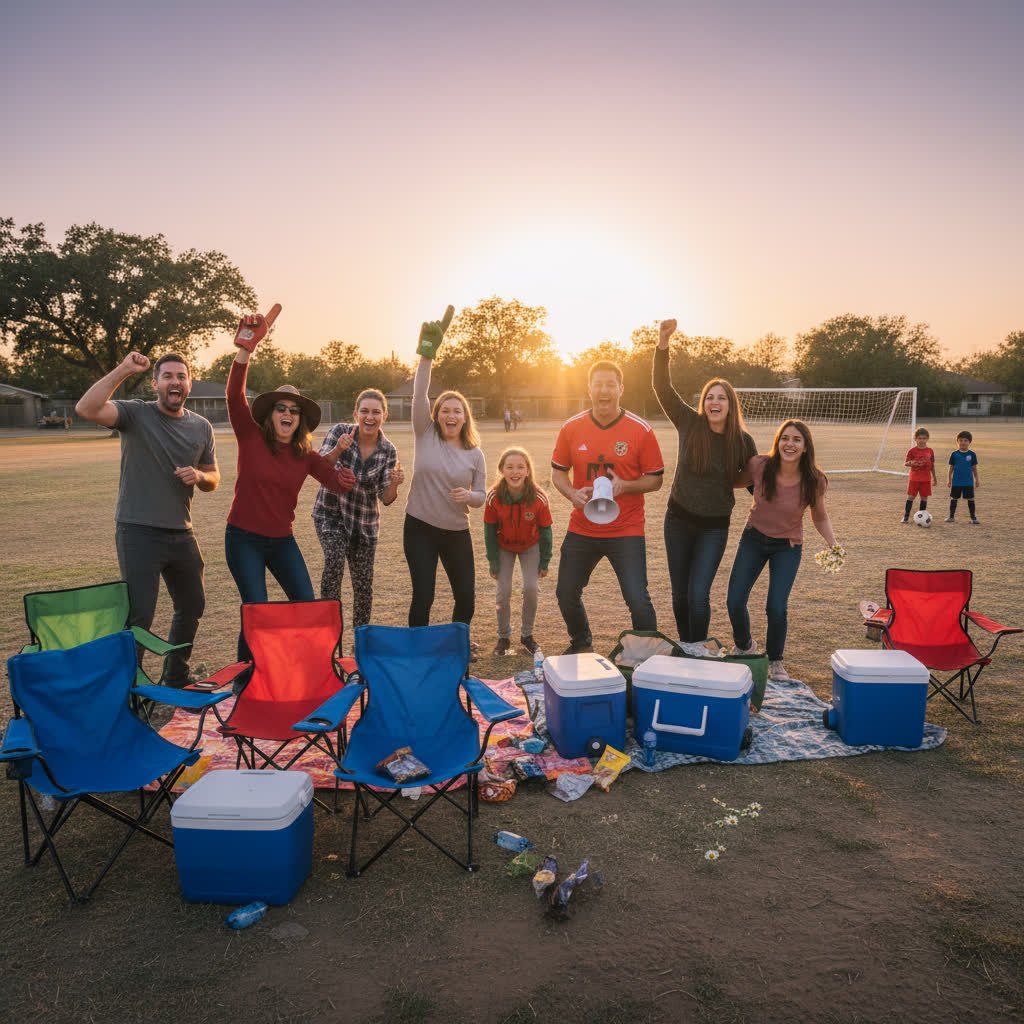 Sports parent community celebrating — Sideline Legends