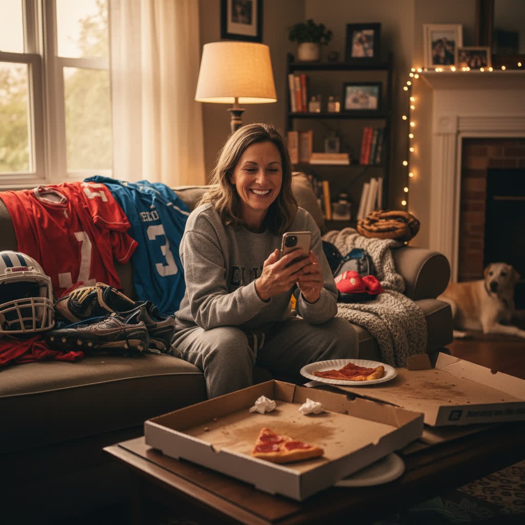 Parent reflecting after sports game — Sideline Legends