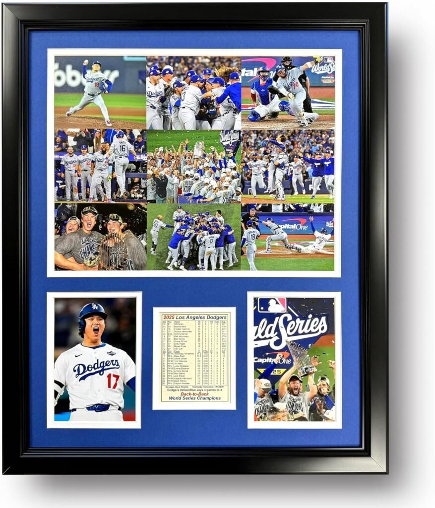 Los Angeles Dodgers 2025 World Series Champions Framed Collage | Sideline Legends