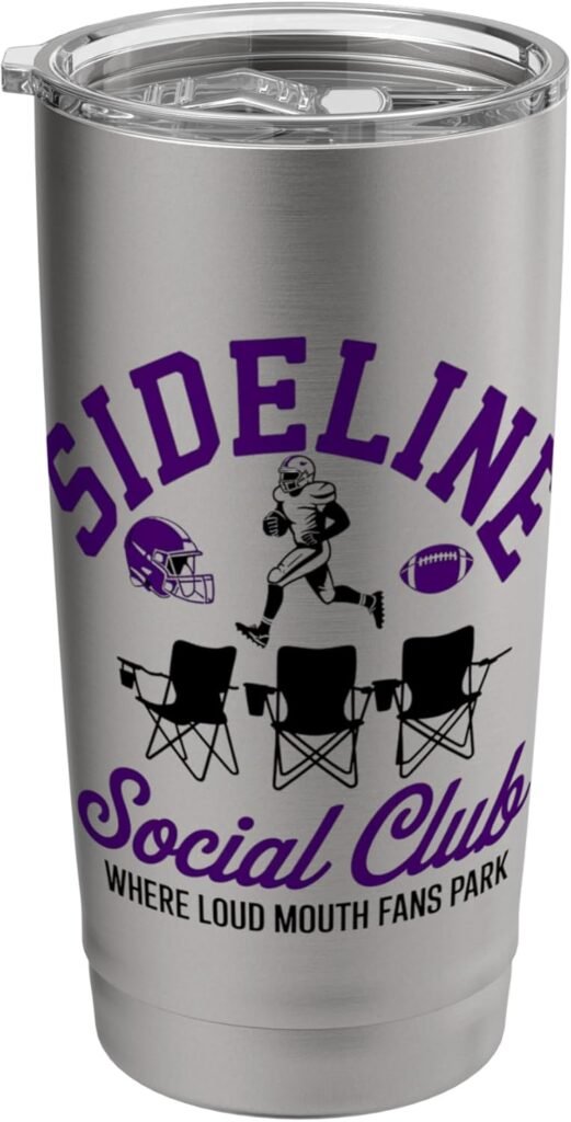 Sideline Social Club Football Game Fun Stainless Steel Insulated Tumbler